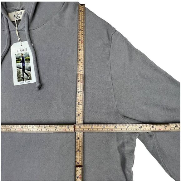 New M. Singer Men US XL Chrome Hoody Casual Relaxed Pullover Sweatshirt  - Picture 6 of 10